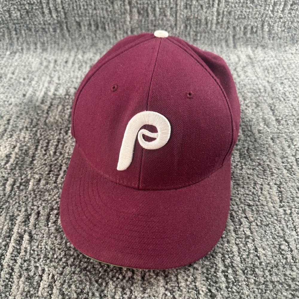 VTG Philadelphia Phillies Nike Hat Mens OSFA Maroon MLB Baseball Snapback Retro